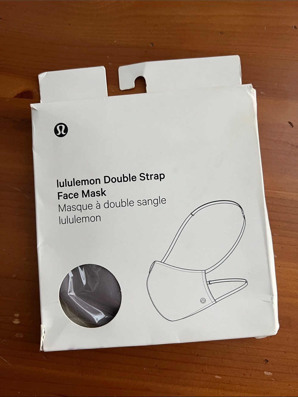 Lululemon Double Strap Face Mask - Mauve Grey NEW